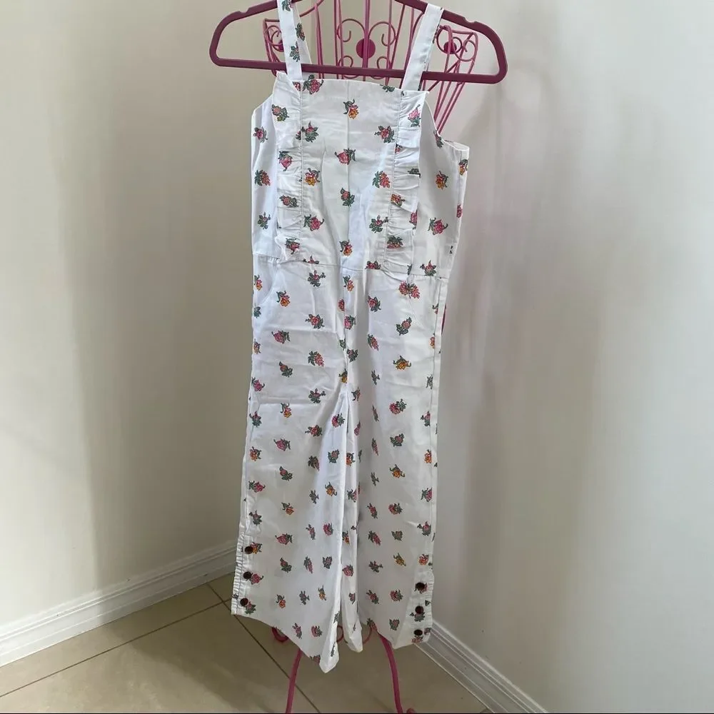 NEW Janie & Jack White Floral Print Jumpsuit 12
